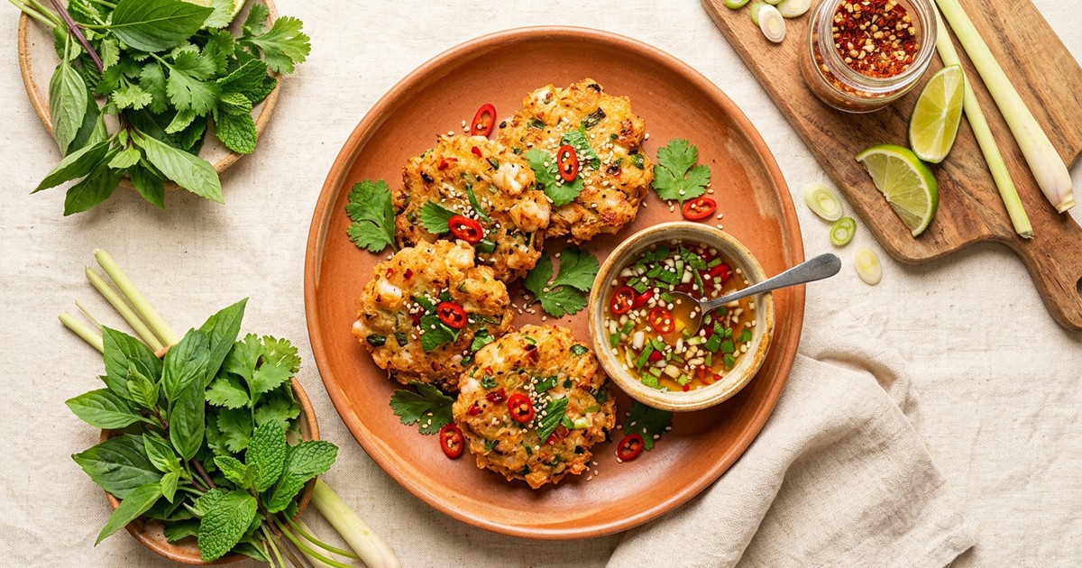 Air Fryer Vietnamese Ricotta Shrimp Cakes: Crispy GLP-1 Breakfast