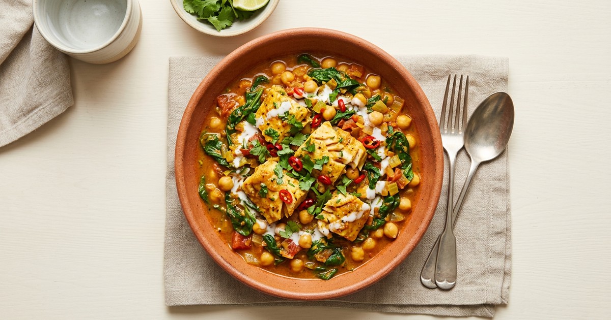 Braised Indian Mahi-Mahi in Tomato-Coconut Curry: GLP-1 Meal Prep