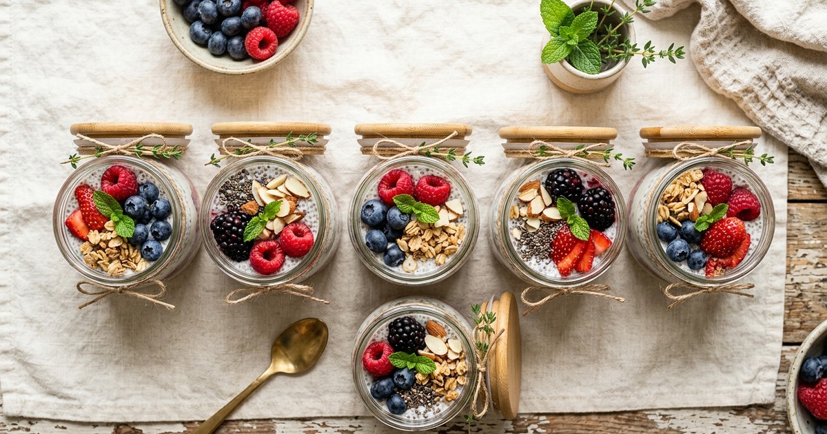 Chia Seed Pudding with Berries: High-Fiber Overnight Breakfast