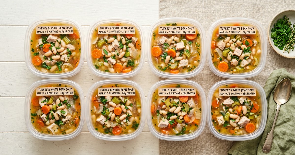 Freezer-Ready Turkey Soup: 8-Portion GLP-1 Emergency Protein