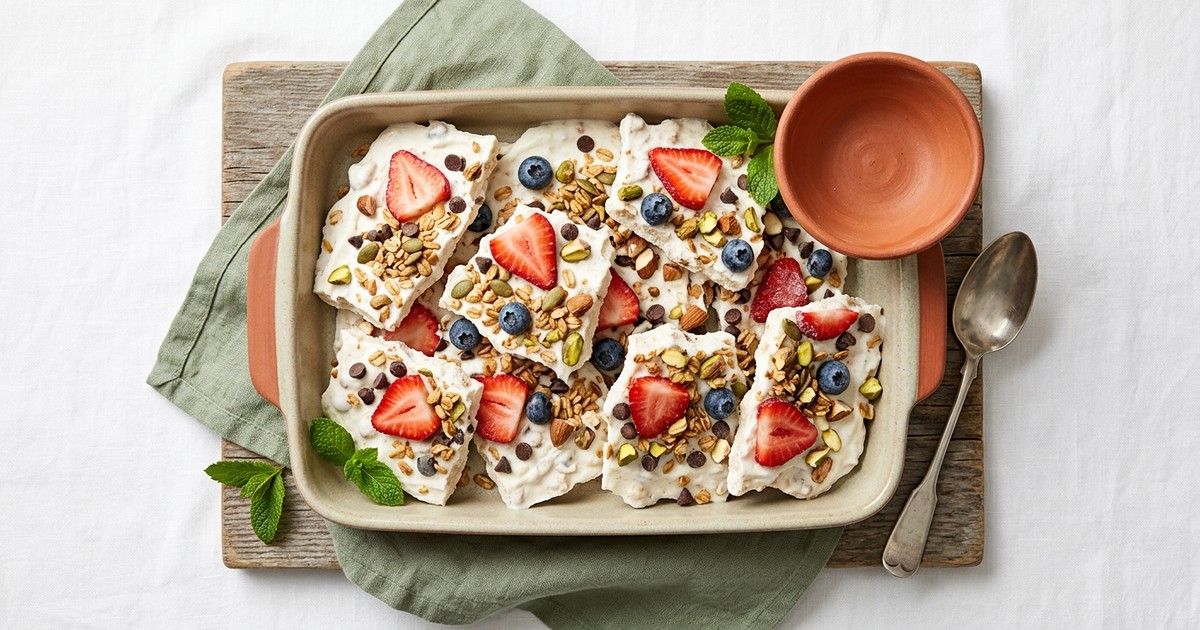 Frozen Greek Yogurt Protein Bark: No-Cook High-Protein Snack