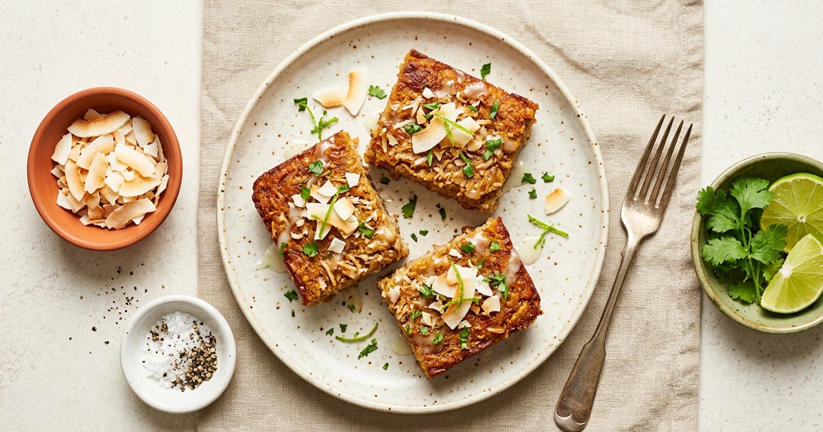 Meal Prep Caribbean Coconut Pork Protein Squares