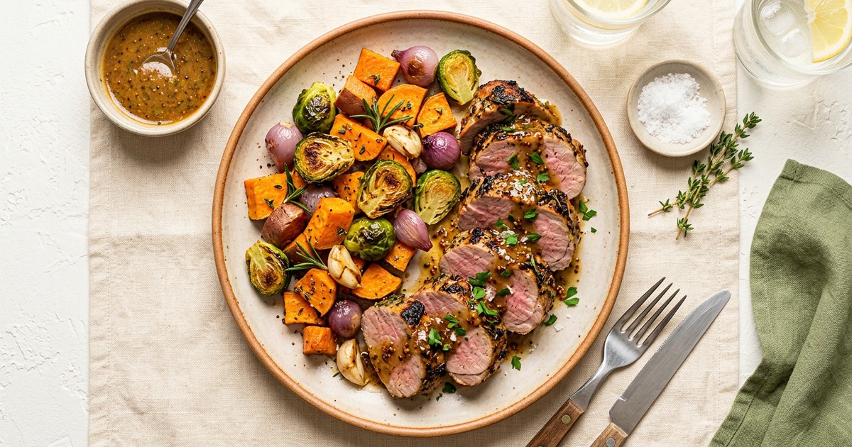 Pork Tenderloin with Roasted Vegetables: Lean Protein Weekend Dinner
