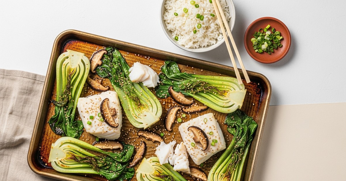 Sheet Pan Miso-Braised Cod with Bok Choy: Japanese GLP-1 Dinner