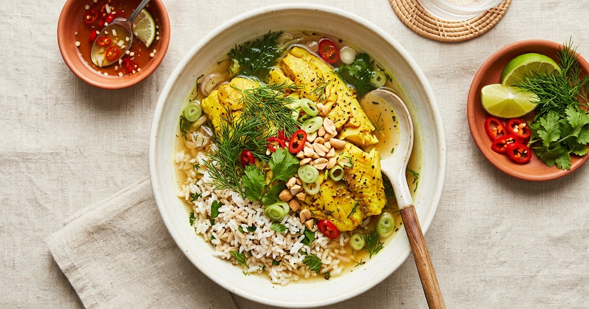 Slow Cooker Vietnamese Turmeric Dill Fish Bowl: GLP-1 Dinner