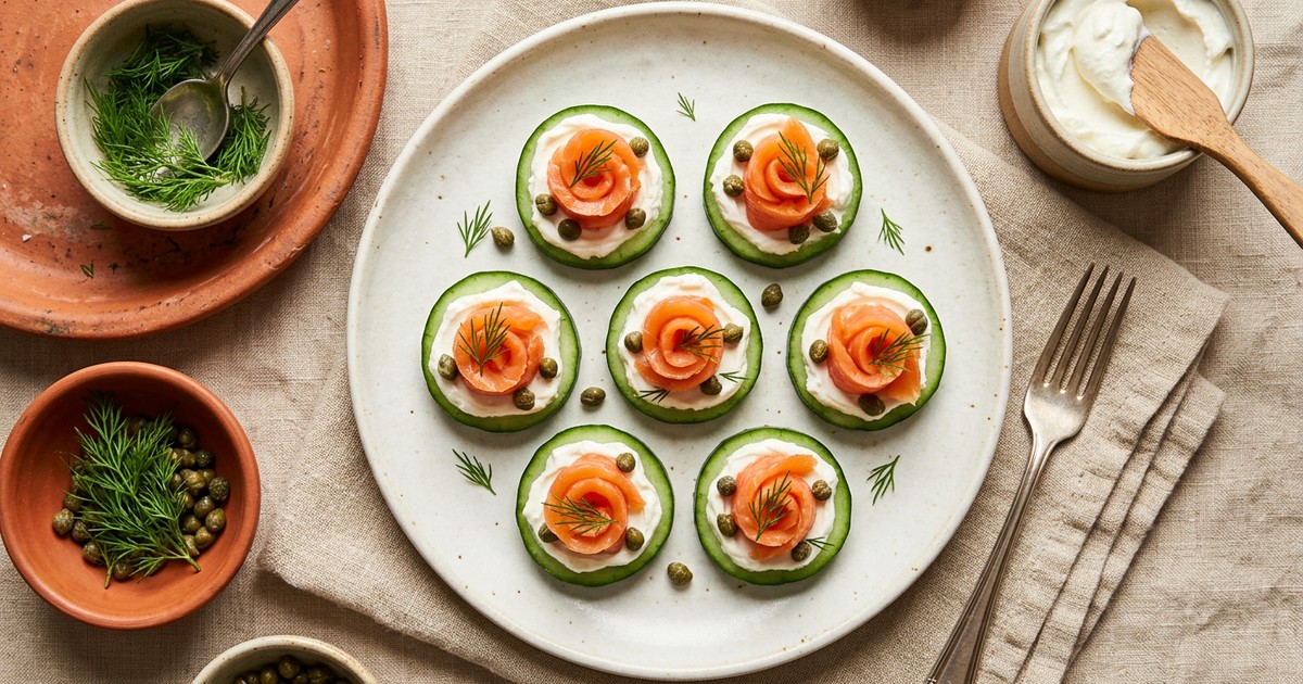 Smoked Salmon Cucumber Bites: Protein-Dense No-Cook Breakfast
