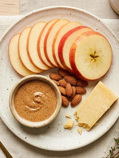 Apple & Almond Butter Protein Plate: The Balanced GLP-1 Snack System