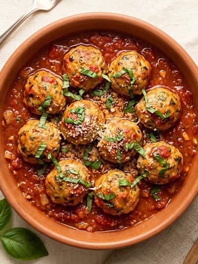 Baked Turkey Meatballs with Marinara: Freezer-Friendly Protein Staple