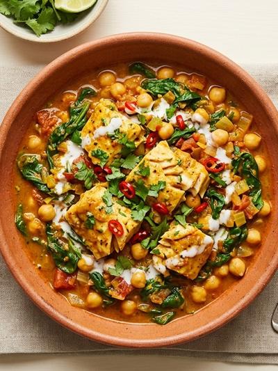 Braised Indian Mahi-Mahi in Tomato-Coconut Curry: GLP-1 Meal Prep