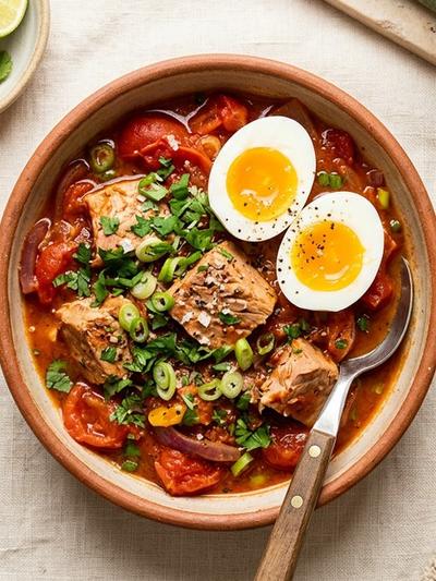 Braised Peruvian Tuna Sudado: Savory High-Protein GLP-1 Breakfast