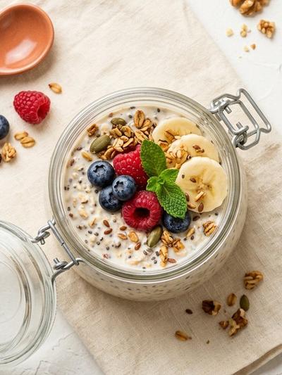 High-Protein Overnight Oats for Low Morning Appetite