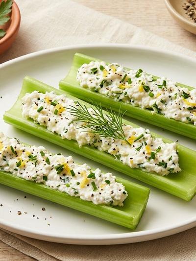 Ricotta Stuffed Celery: Classic Snack Upgraded for GLP-1 Protein