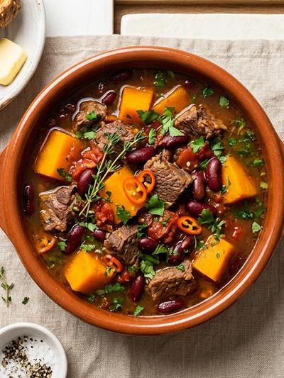 Slow Cooker Caribbean Beef and Pumpkin Breakfast Stew