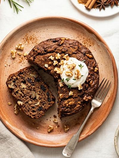 Slow Cooker Moroccan Pork and Walnut Cinnamon Protein Cake