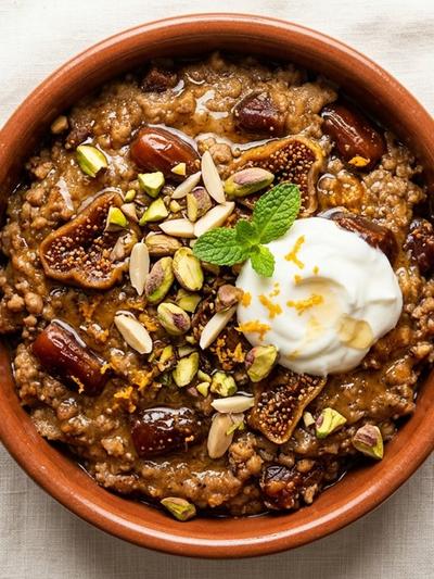 Slow Cooker Tunisian Fig and Pork Protein Pudding