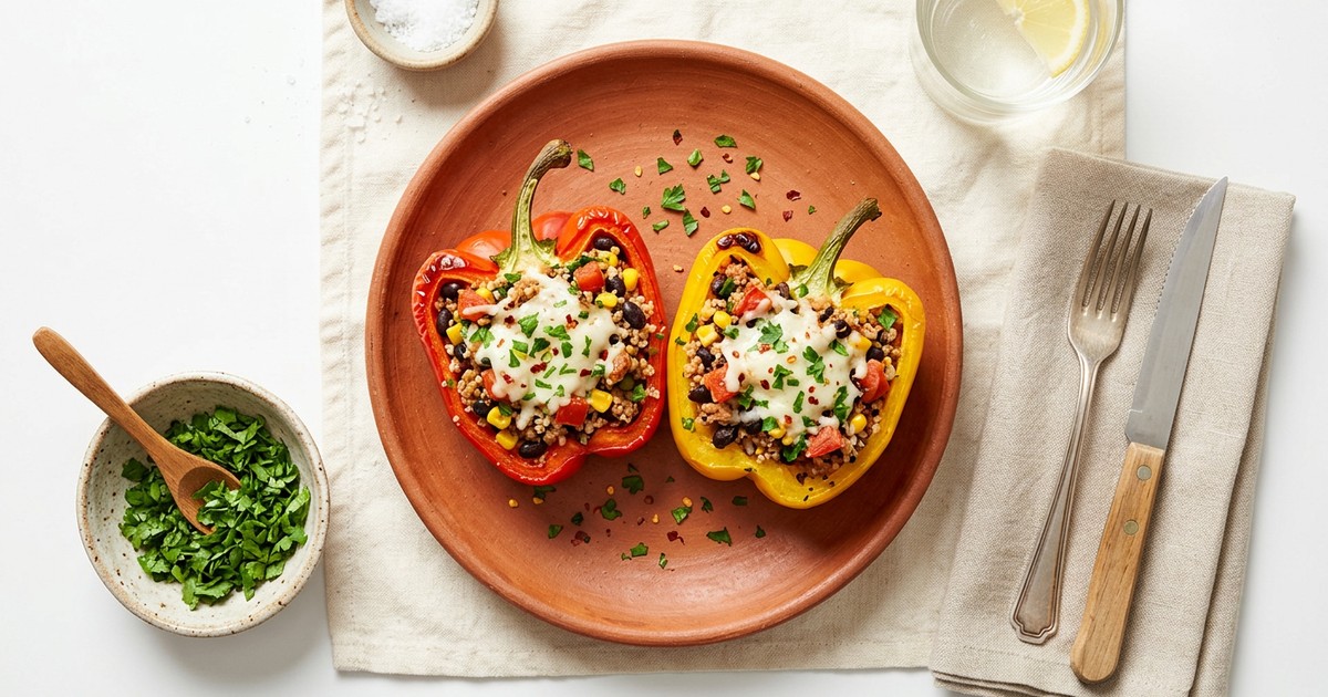 Turkey Stuffed Bell Peppers: Complete Meal in One Portable Package