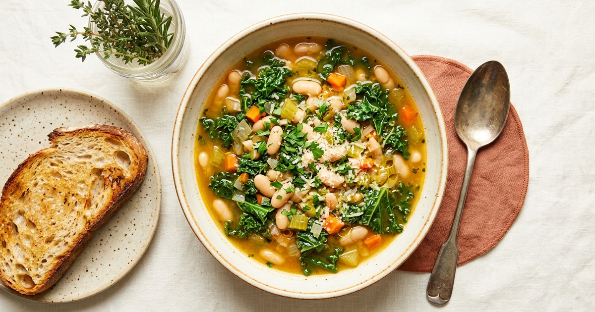 White Bean & Kale Soup: High-Fiber, High-Protein Comfort in a Bowl